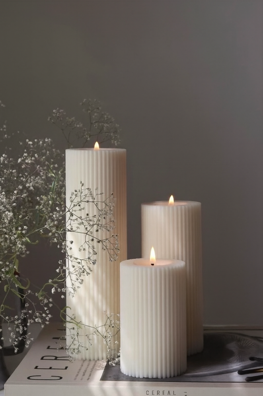 Velas decorativas com aroma a flor de algodão
